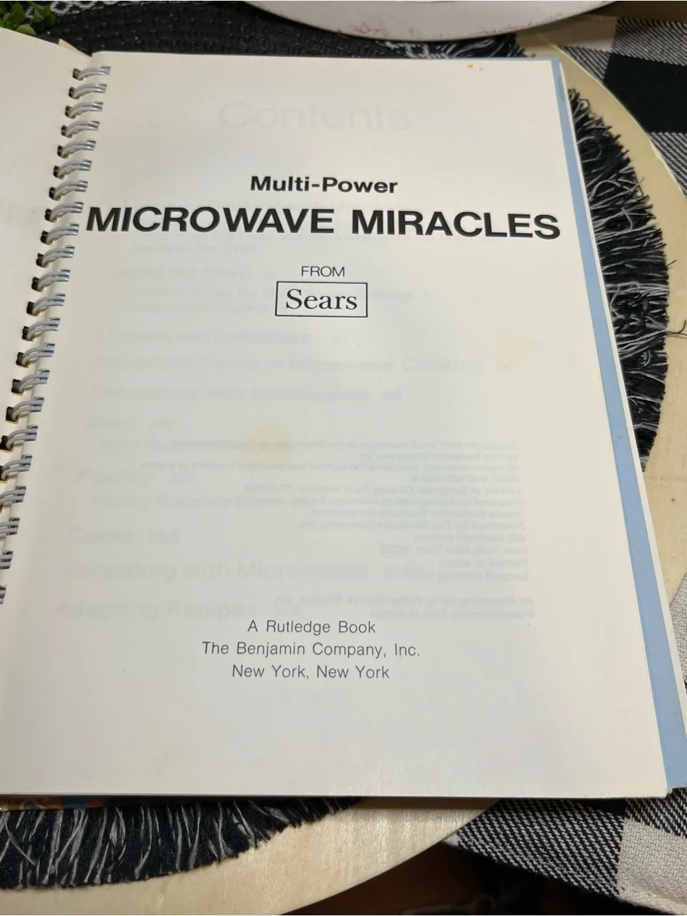 Vintage Sears Microwave Miracles Cookbook